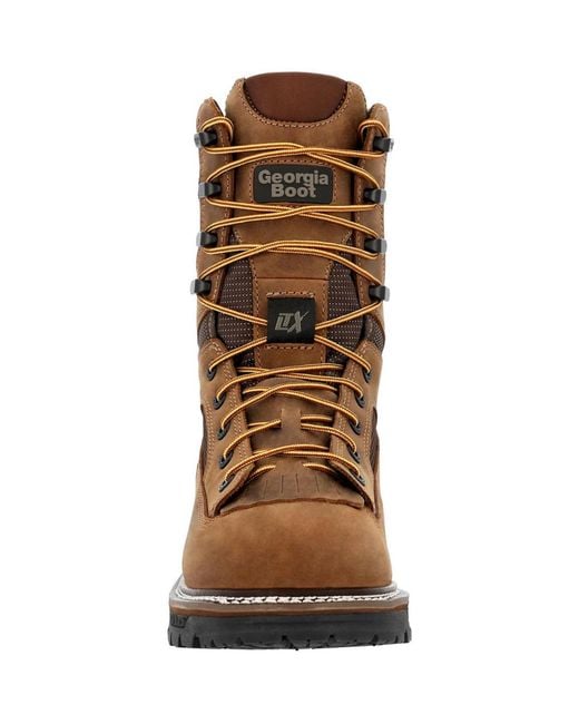 Georgia Boot Brown Ltx Logger 9" Waterproof Work Boot