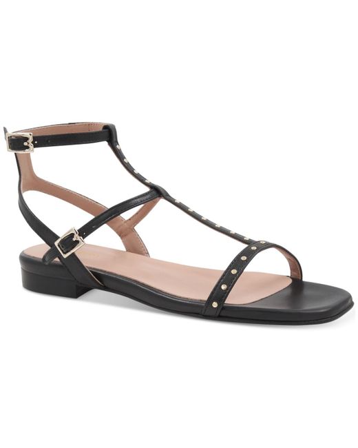 Bruno Magli Metallic Maya Studded Flat Sandals