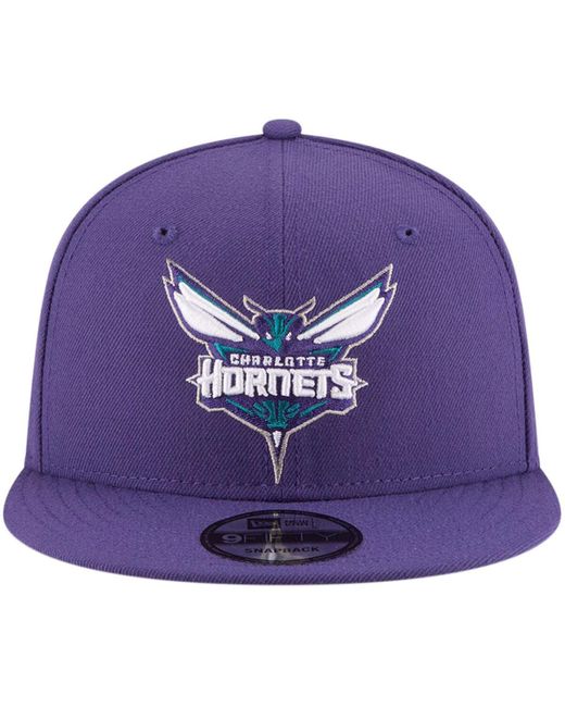 KTZ Purple Charlotte Hornets Official Team Color 9fifty Snapback Hat for men