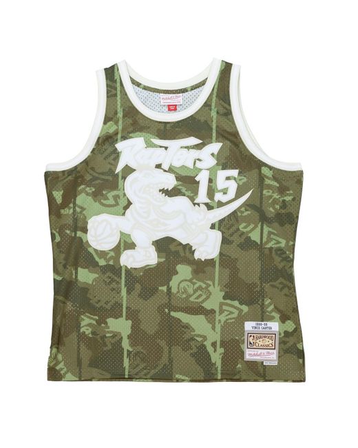 Mitchell & Ness Vince Carter Toronto Raptors Hardwood Classics 1998/99 Ghost Green Swingman Jersey for men