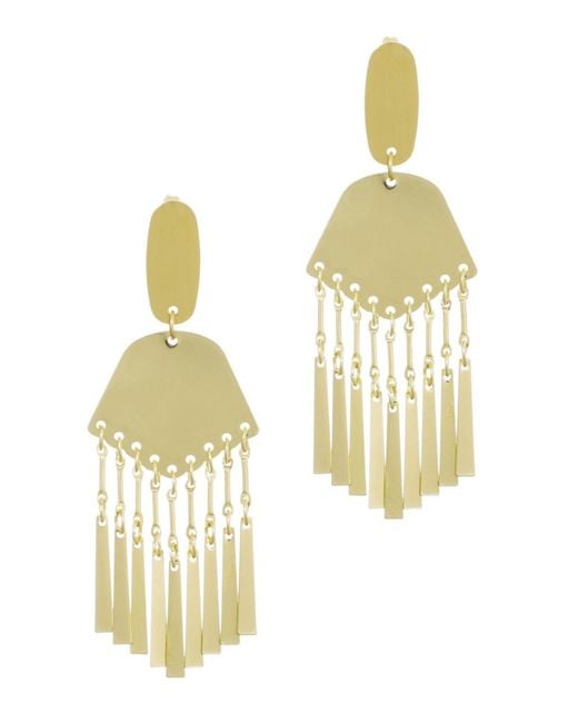 Adornia Metallic Plated Drop Statement Earrings