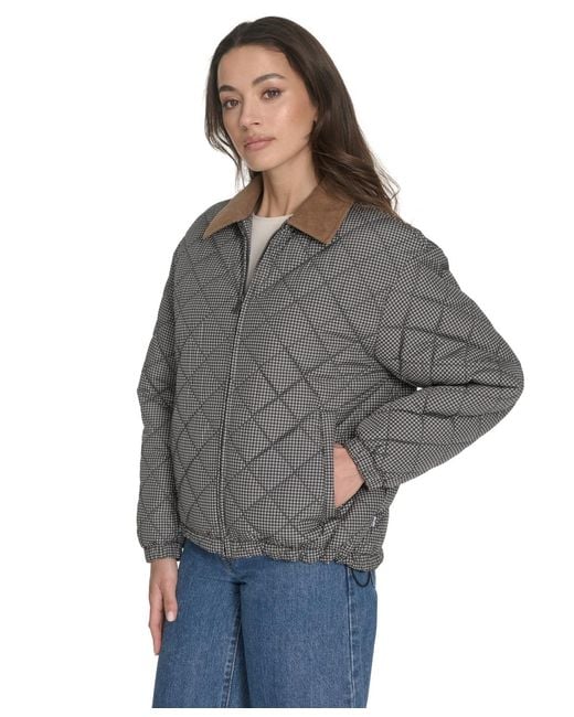 Levi's Gray Regular Diamond Quilted Jacket