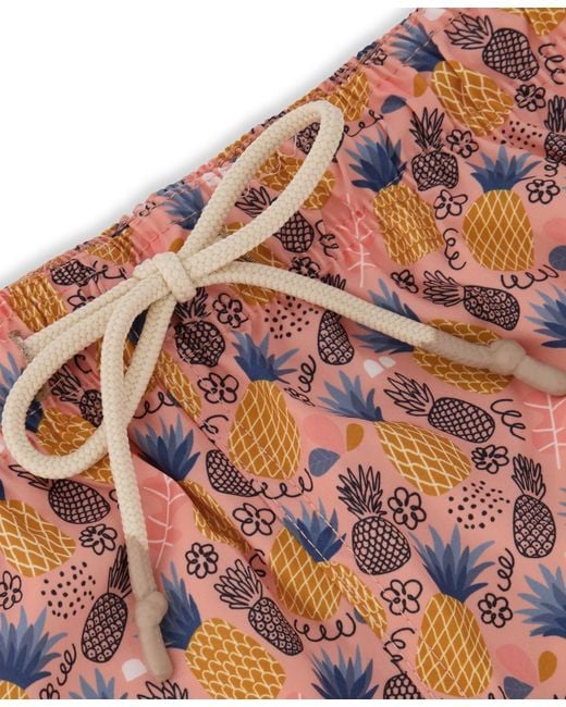 Sunset and Vine Natural Sunset And Vines Pineapple-pattern Woven Swim Trunks for men