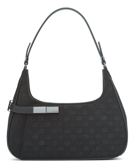 Calvin Klein Synthetic Jade Top Zipper Closure Shoulder Bag in Black | Lyst