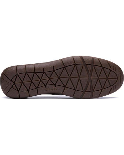 Clarks Brown Flexway Step Slip On Loafers for men