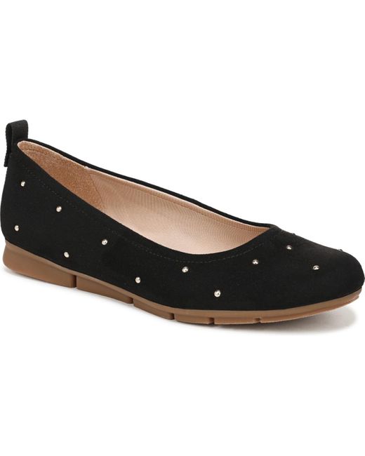 Dr. Scholls Black Timeless Square Toe Ballerina Flats