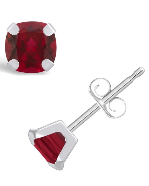 Macy's Red Gemstone Stud Earrings