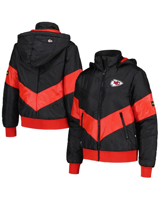 The Wild Collective Kansas City Chiefs Puffer Full-zip Hoodie in Red | Lyst
