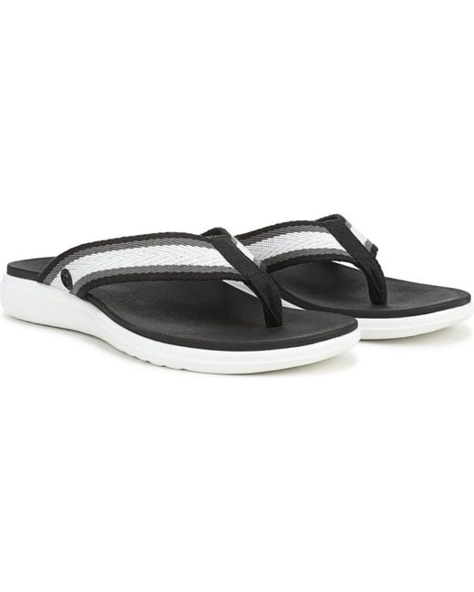 Vionic Black Indigo Thong Sandals