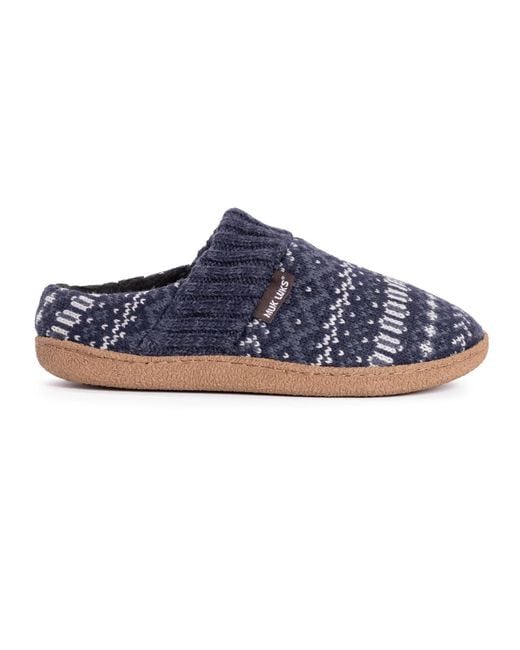 Muk Luks Blue Marcel Slipper for men