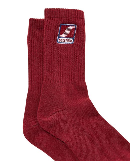 Cotton On Red Graphic Sock for men