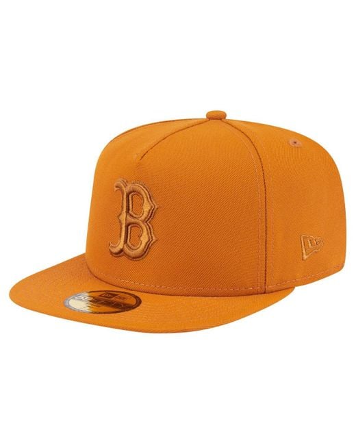 KTZ Orange Boston Red Sox Color Pack A-frame 59fifty Fitted Hat