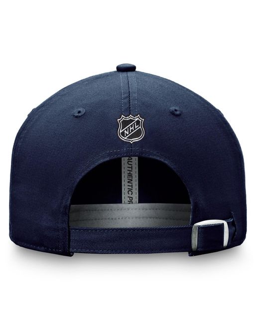 Fanatics Branded Navy Columbus Blue Jackets Authentic Pro Prime Adjustable Hat for men