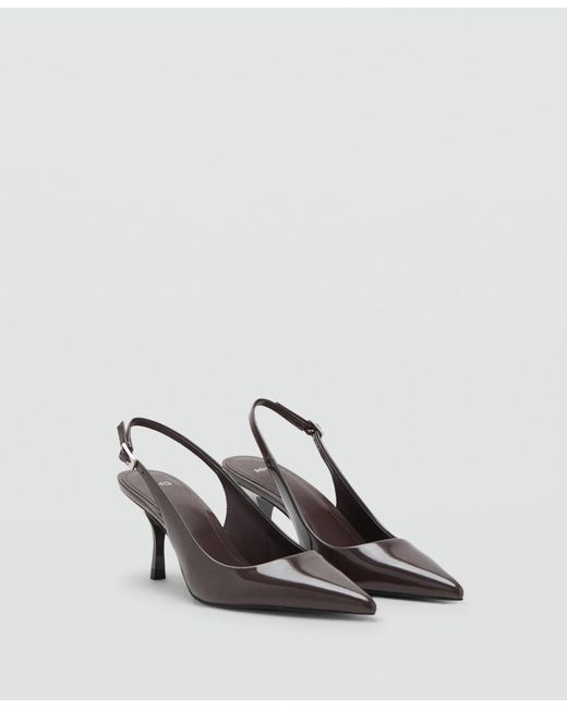 Mango White Patent Leather Effect Pointed Shoes