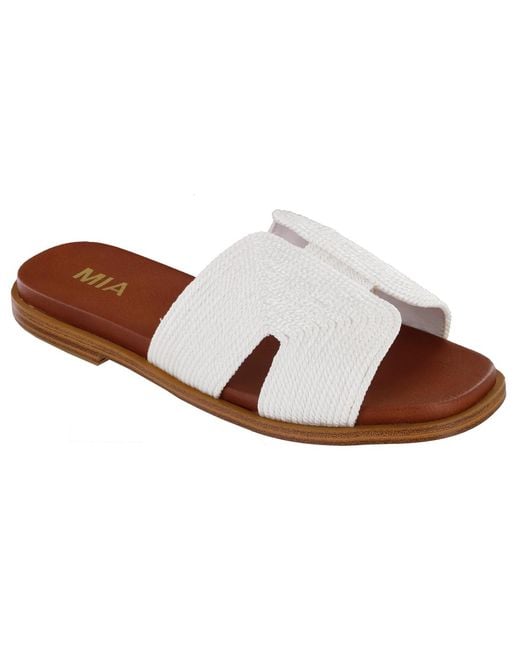 MIA Brown Dia Flat Sandals