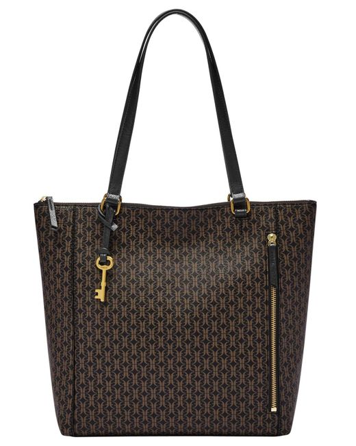 fossil women's tara leather shopper