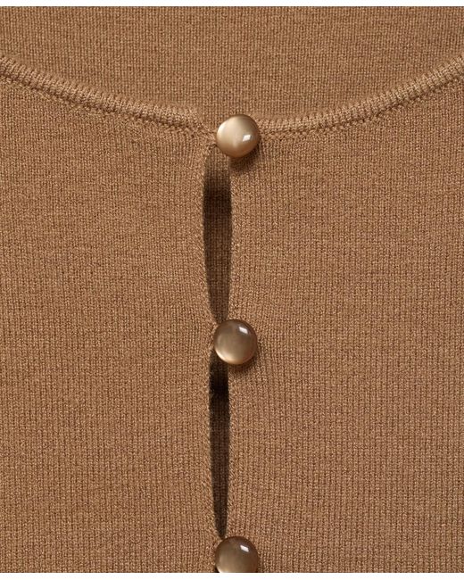 Mango White Buttoned Fine-knit Vest