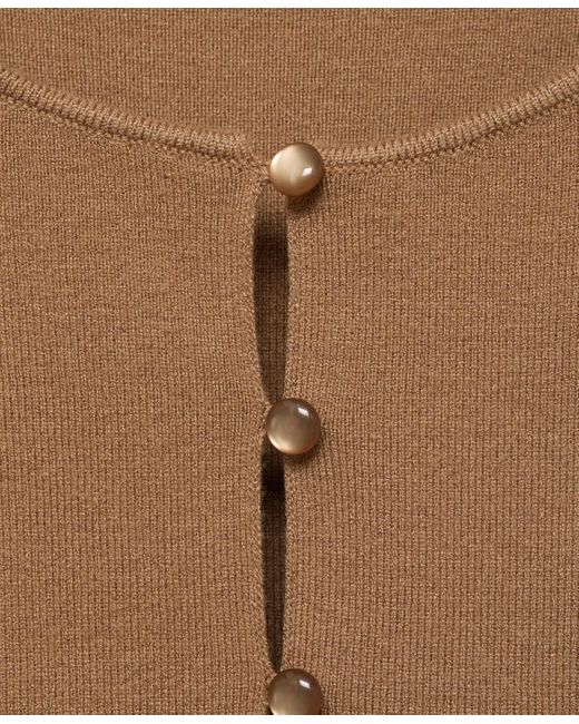 Mango White Buttoned Fine-knit Vest