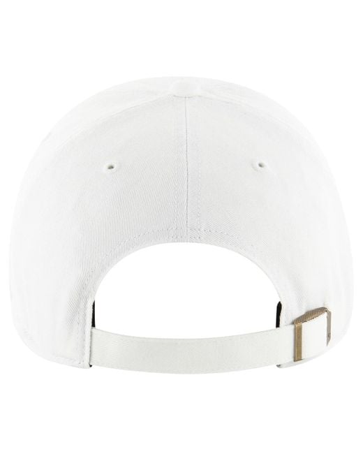 '47 White 47 Kansas City Chiefs Ballpark Cheer Clean Up Adjustable Hat