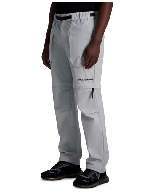 Karl Lagerfeld Gray Parachute Pocket Pants for men