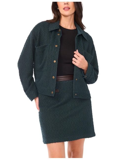 Vince Camuto Blue Cropped Jacket