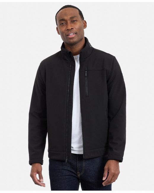 Calvin Klein Blue Water Resistant Softshell Jacket for men