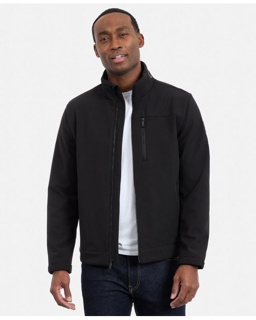 Calvin Klein Blue Water Resistant Softshell Jacket for men
