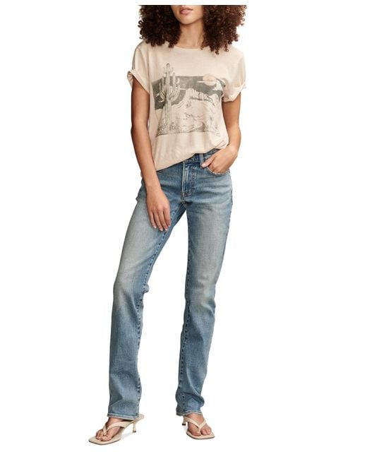 Lucky Brand Mid-rise Sweet Straight-leg Jeans in Blue
