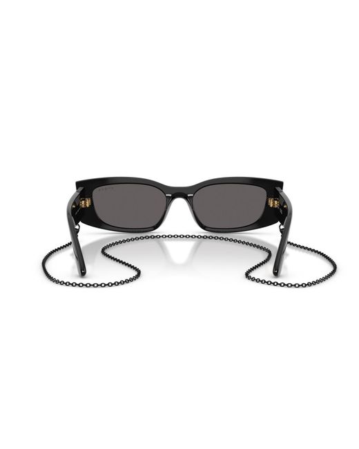Vogue Eyewear Black Rectangle Sunglasses