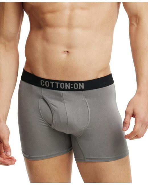 Cotton On Gray Regular Fit Trunks for men