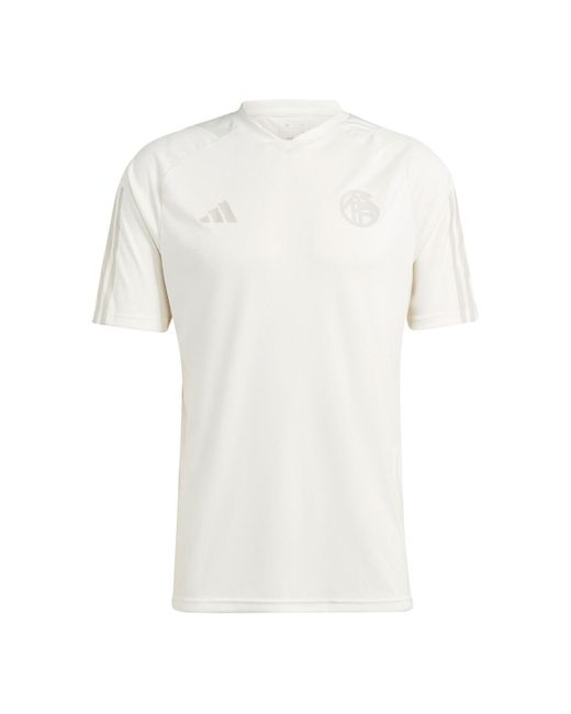Adidas White Bayern Munich 2023/24 Training Jersey for men