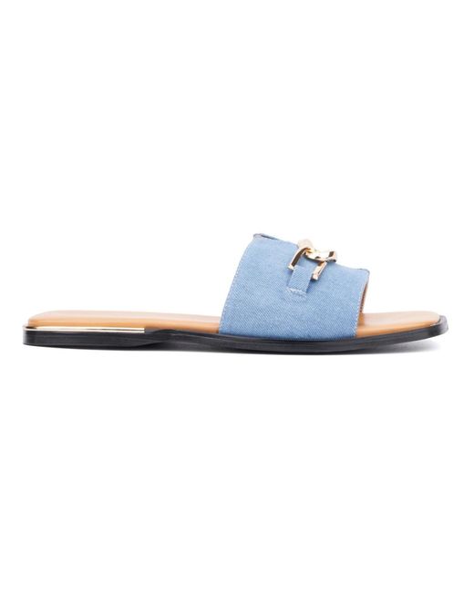 TORGEIS Blue Tabitha Flat Sandal