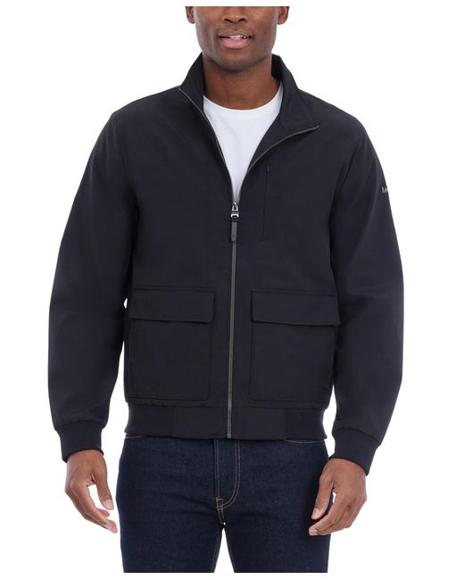 Michael Kors Blue Solid-color Stand-collar Hipster Jacket for men