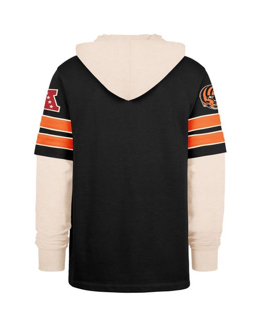 '47 Black Cincinnati Bengals Split Zone Cornerback Duo Hoodie for men