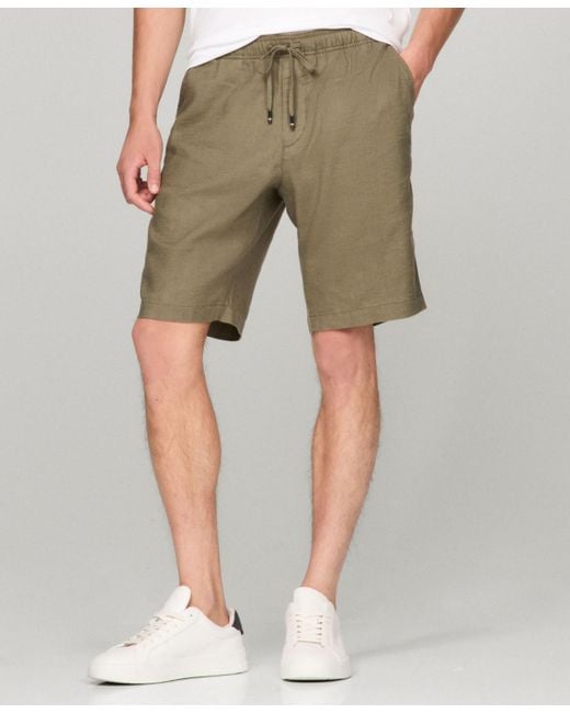 Tommy Hilfiger Green Relaxed-fit Linen Shorts for men