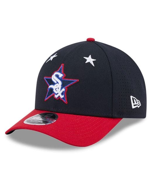 KTZ Blue Navy/red Chicago White Sox 2025 Mlb All-star Game Workout 9forty M-crown Adjustable Hat for men