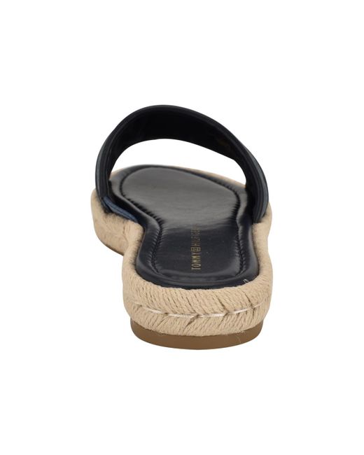 Tommy Hilfiger Blue Hadjea Espadrille Slip-on Flat Sandals