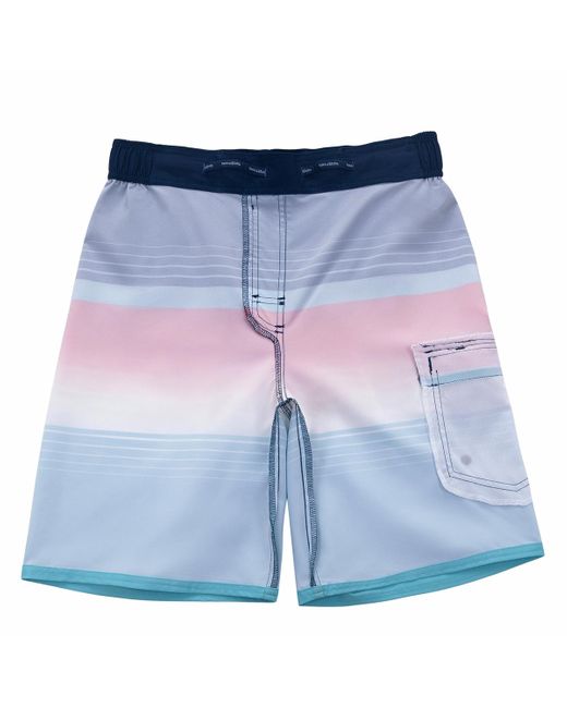 Rokka&Rolla Blue 9" No Liner Board Shorts Elastic Waist Quick Dry Swim Trunks for men