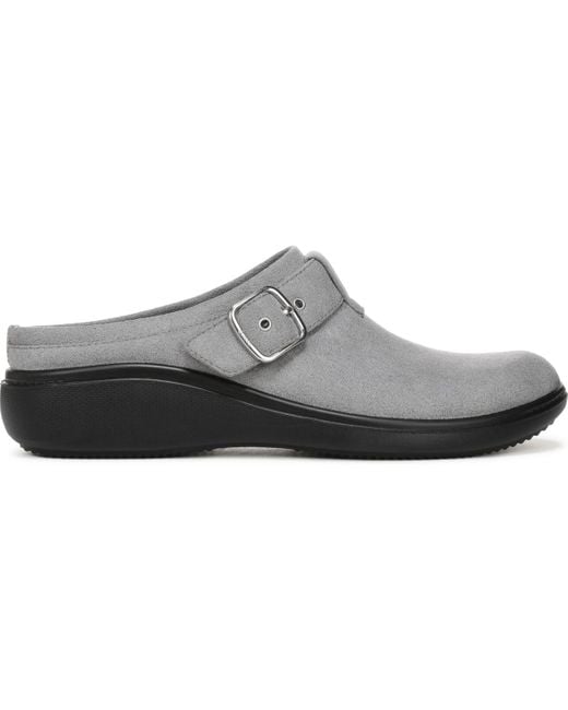 LifeStride Gray Balance Washable Round Toe Clogs