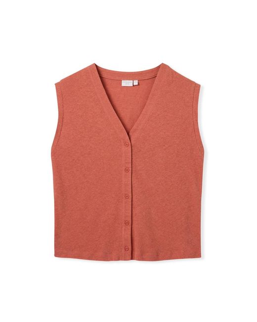 Celtic & Co. Red Button Through Top