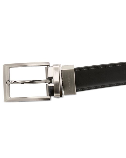 Perry Ellis Black Square Head Belt for men