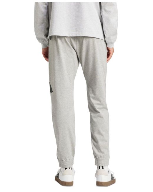 Adidas Gray Essentials Big Logo Single Jersey Pants for men