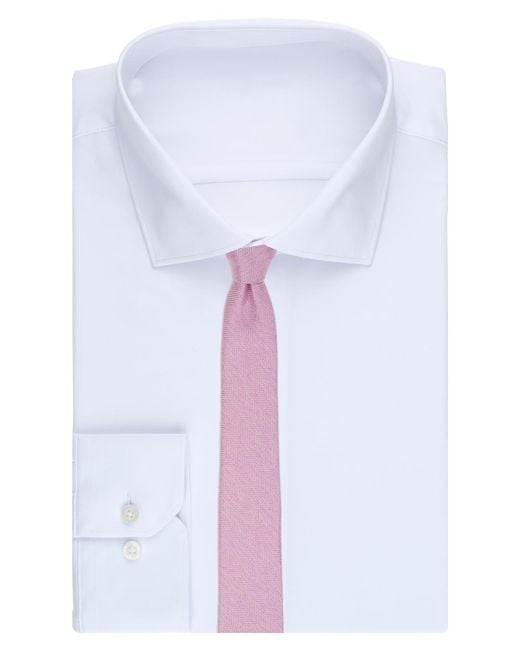 BarIII Pink Melange Chevron Solid Tie for men