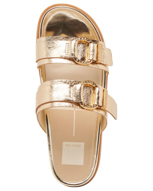 Dolce Vita Natural Soya Double Buckle Footbed Sandals