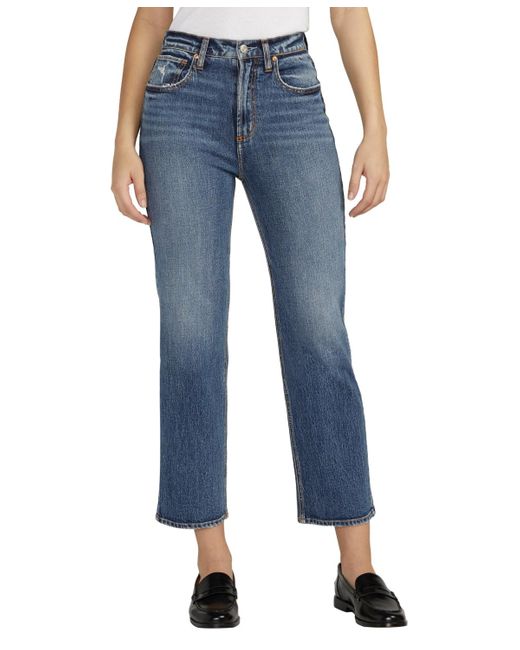 Silver Jeans Co. Highly Desirable High Rise Straight Leg Jeans in Blue ...