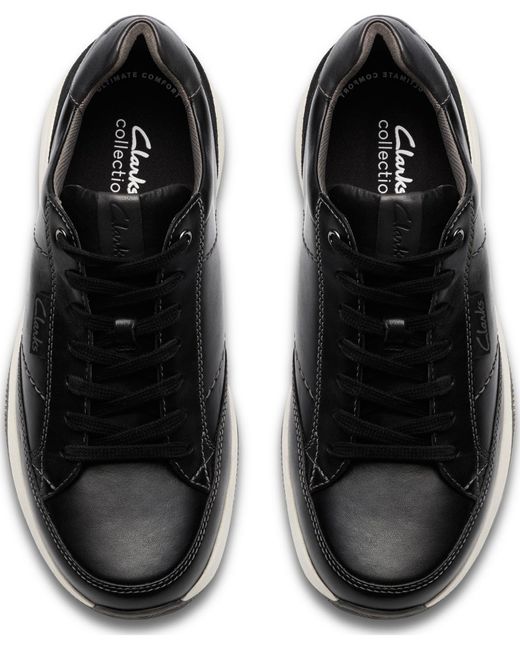 Clarks Black Townview Lace Trainers for men