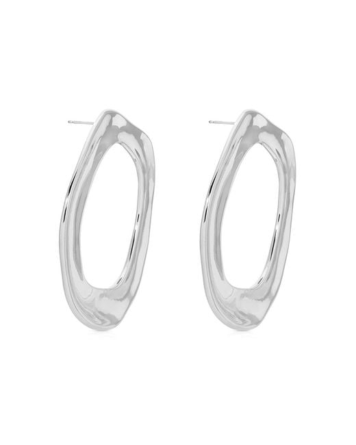 Ettika Metallic Open Circle Statement Earrings