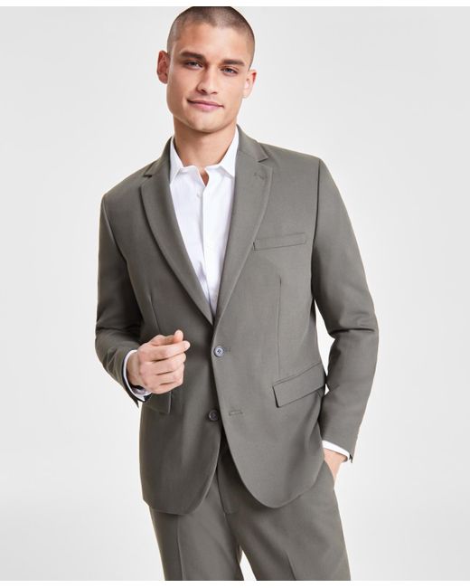 INC International Concepts Gray Elio Slim-fit Five Pocket Blazer for men