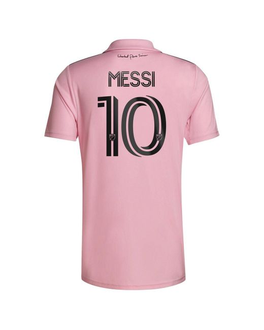 Adidas Pink Lionel Messi Inter Miami Cf 2023 The Heart Beat Kit Replica Jersey for men