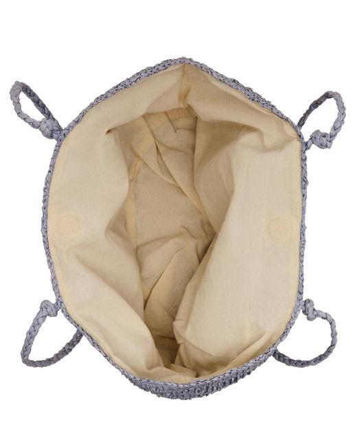 Steve Madden Blue Btydes Raffia Shopper